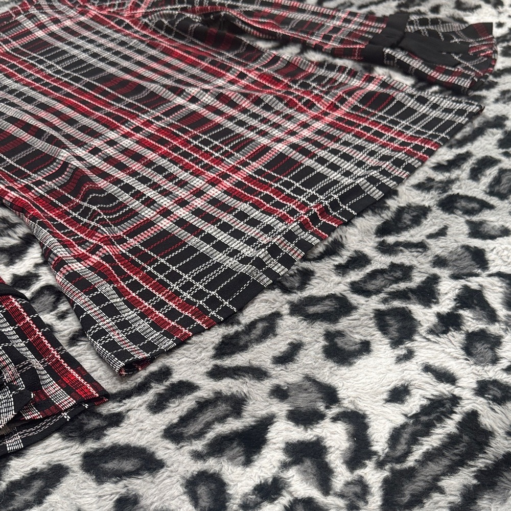 Charter Club Red and Black Plaid Top - Picture 4 of 6